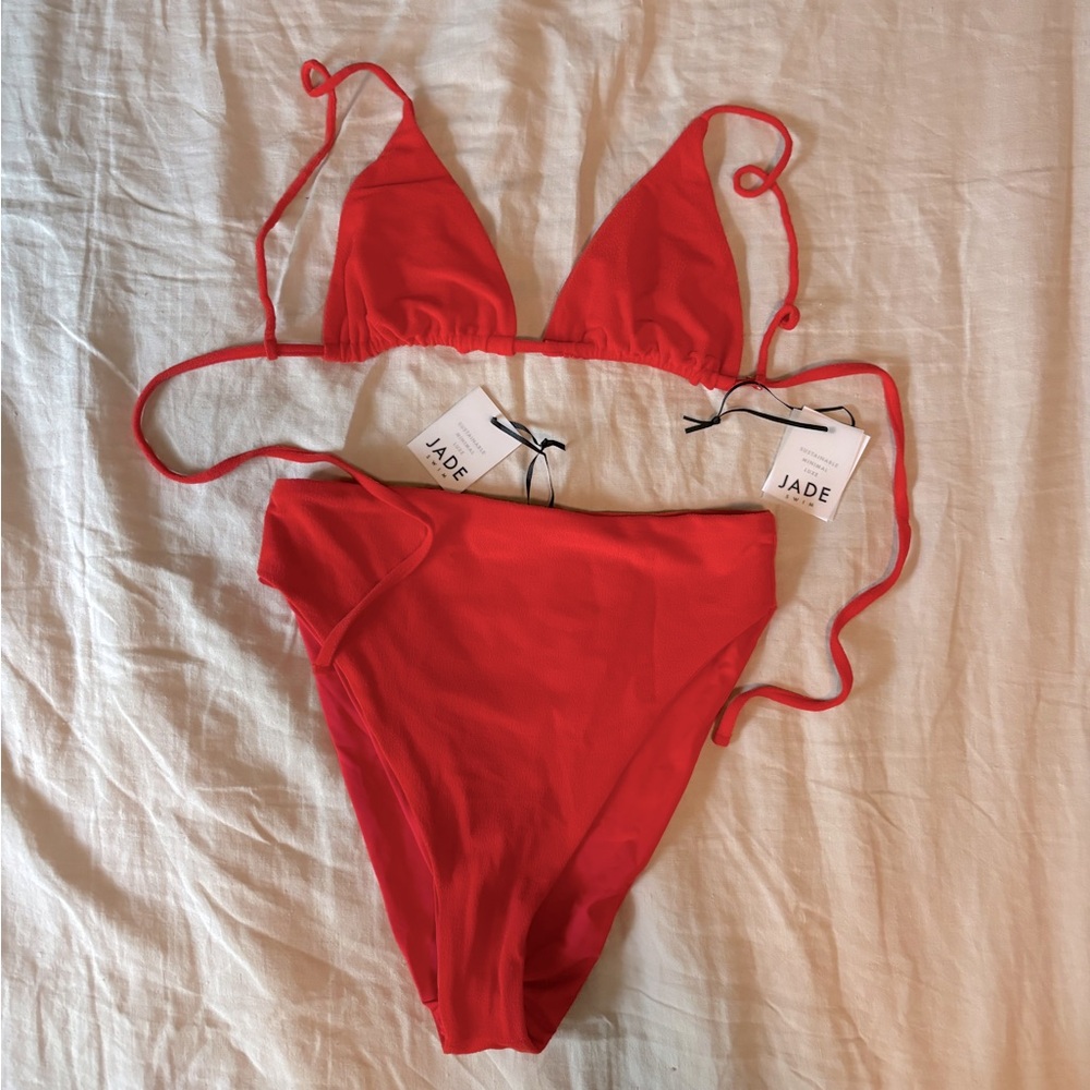 Jade Swimwear two piece bathing suit. Never worn, with tags.